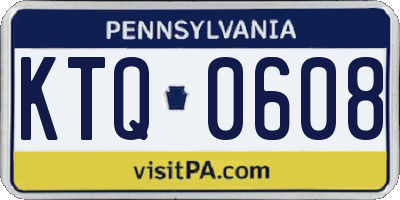 PA license plate KTQ0608