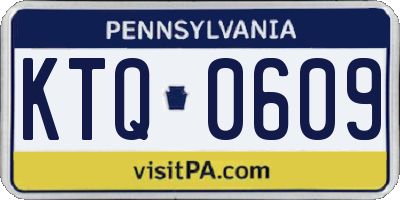 PA license plate KTQ0609