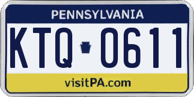 PA license plate KTQ0611