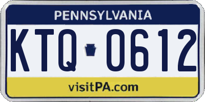 PA license plate KTQ0612