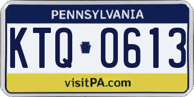 PA license plate KTQ0613