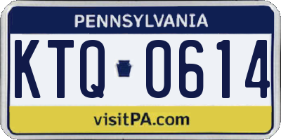 PA license plate KTQ0614