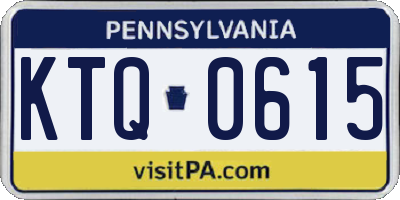 PA license plate KTQ0615