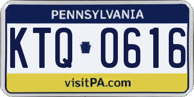 PA license plate KTQ0616
