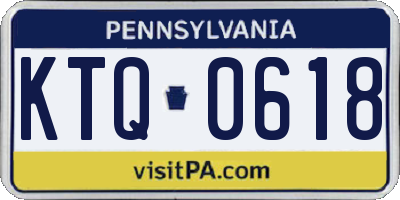 PA license plate KTQ0618