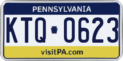 PA license plate KTQ0623