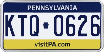 PA license plate KTQ0626