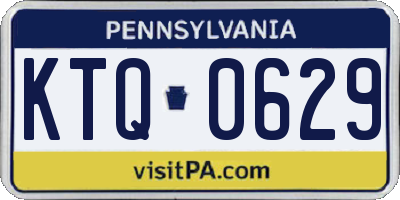 PA license plate KTQ0629