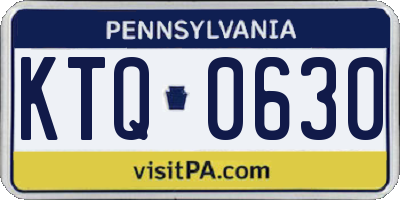 PA license plate KTQ0630