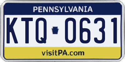 PA license plate KTQ0631