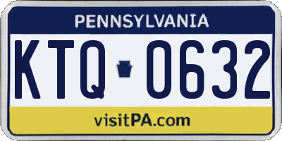PA license plate KTQ0632