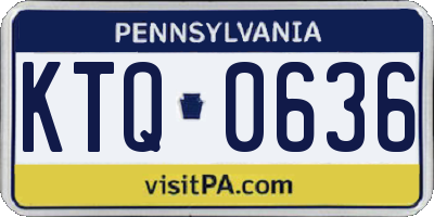 PA license plate KTQ0636