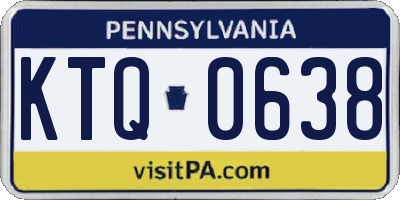 PA license plate KTQ0638