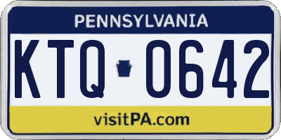 PA license plate KTQ0642