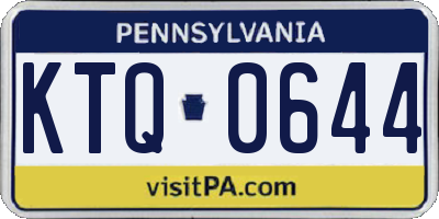 PA license plate KTQ0644
