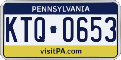 PA license plate KTQ0653