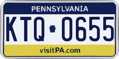 PA license plate KTQ0655