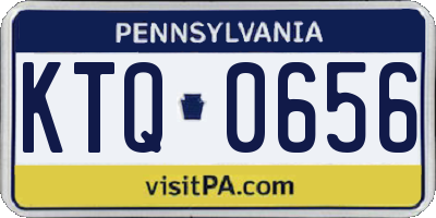 PA license plate KTQ0656