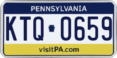 PA license plate KTQ0659