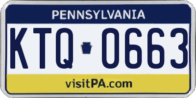 PA license plate KTQ0663