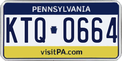 PA license plate KTQ0664