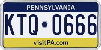 PA license plate KTQ0666