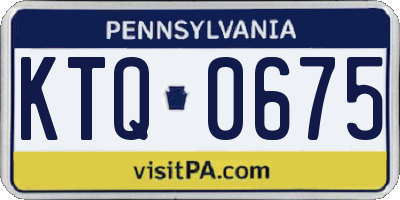 PA license plate KTQ0675