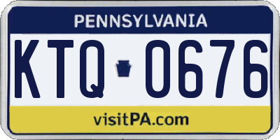 PA license plate KTQ0676