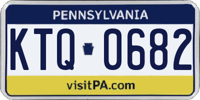 PA license plate KTQ0682