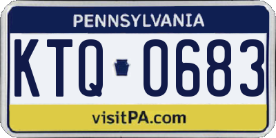 PA license plate KTQ0683