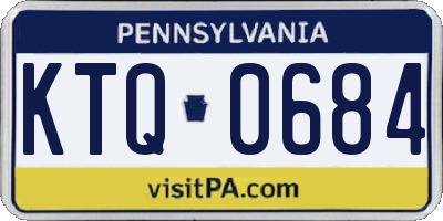 PA license plate KTQ0684