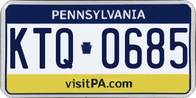 PA license plate KTQ0685