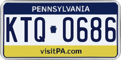 PA license plate KTQ0686