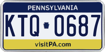 PA license plate KTQ0687