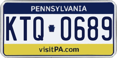 PA license plate KTQ0689