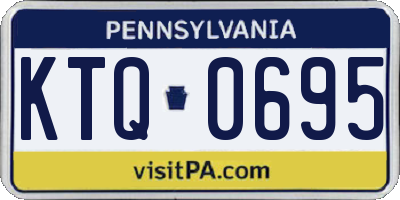 PA license plate KTQ0695