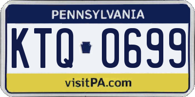 PA license plate KTQ0699