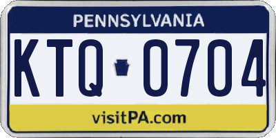 PA license plate KTQ0704