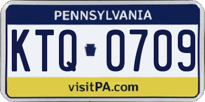 PA license plate KTQ0709