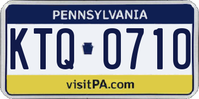 PA license plate KTQ0710