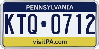 PA license plate KTQ0712
