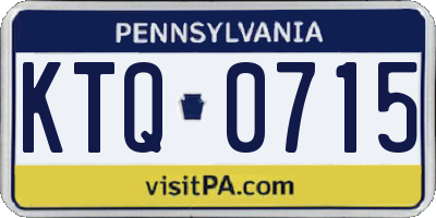 PA license plate KTQ0715