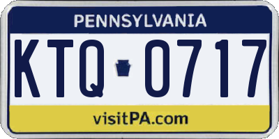 PA license plate KTQ0717