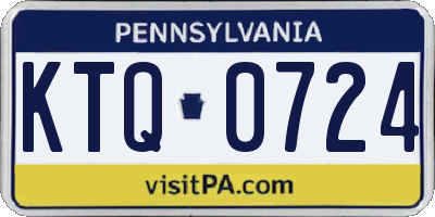 PA license plate KTQ0724
