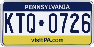 PA license plate KTQ0726
