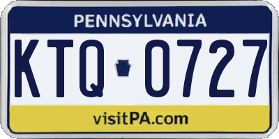 PA license plate KTQ0727