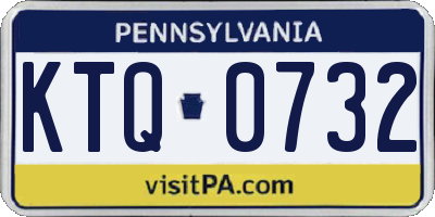 PA license plate KTQ0732