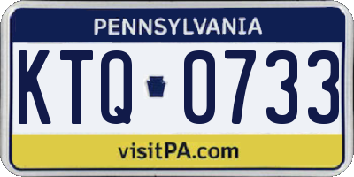 PA license plate KTQ0733
