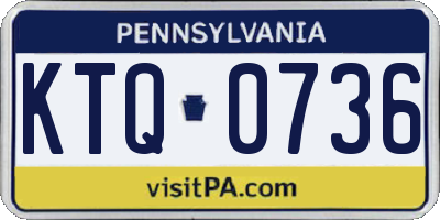 PA license plate KTQ0736