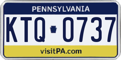 PA license plate KTQ0737